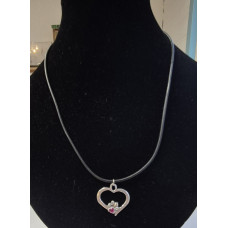 Ketting met fuchsia Swarovski