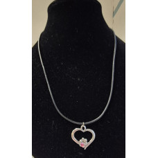 Ketting met roze Swarovski