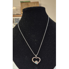 Ketting met blauwe Swarovski nikkelvrij