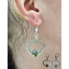 Oorbellen met groene Swarovski