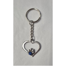 Sleutelhanger met Sapphire blauw Swarovski