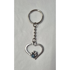 Sleutelhanger met licht blauw Swarovski