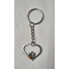 Sleutelhanger met oker geel Swarovski