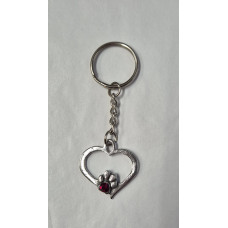 Sleutelhanger met rode Swarovski